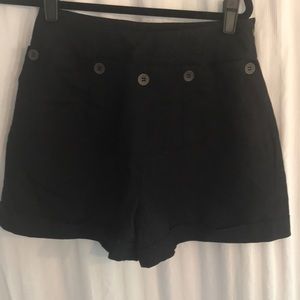 Black size 6 high waisted shorts